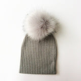 Winter Children Boy Girl Crochet Artificial Pompom Hat Knitted Toddler Kids Caps With Pompon Baby Beanie Hats Bonnet