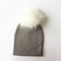 Winter Children Boy Girl Crochet Artificial Pompom Hat Knitted Toddler Kids Caps With Pompon Baby Beanie Hats Bonnet