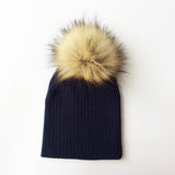Winter Children Boy Girl Crochet Artificial Pompom Hat Knitted Toddler Kids Caps With Pompon Baby Beanie Hats Bonnet