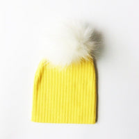 Winter Children Boy Girl Crochet Artificial Pompom Hat Knitted Toddler Kids Caps With Pompon Baby Beanie Hats Bonnet