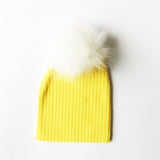 Winter Children Boy Girl Crochet Artificial Pompom Hat Knitted Toddler Kids Caps With Pompon Baby Beanie Hats Bonnet