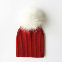 Winter Children Boy Girl Crochet Artificial Pompom Hat Knitted Toddler Kids Caps With Pompon Baby Beanie Hats Bonnet