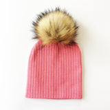 Winter Children Boy Girl Crochet Artificial Pompom Hat Knitted Toddler Kids Caps With Pompon Baby Beanie Hats Bonnet