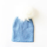 Winter Children Boy Girl Crochet Artificial Pompom Hat Knitted Toddler Kids Caps With Pompon Baby Beanie Hats Bonnet