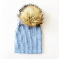 Winter Children Boy Girl Crochet Artificial Pompom Hat Knitted Toddler Kids Caps With Pompon Baby Beanie Hats Bonnet