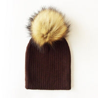 Winter Children Boy Girl Crochet Artificial Pompom Hat Knitted Toddler Kids Caps With Pompon Baby Beanie Hats Bonnet