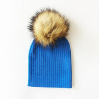 Winter Children Boy Girl Crochet Artificial Pompom Hat Knitted Toddler Kids Caps With Pompon Baby Beanie Hats Bonnet