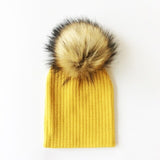 Winter Children Boy Girl Crochet Artificial Pompom Hat Knitted Toddler Kids Caps With Pompon Baby Beanie Hats Bonnet