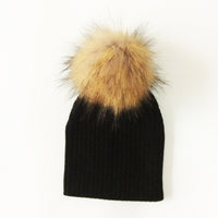 Winter Children Boy Girl Crochet Artificial Pompom Hat Knitted Toddler Kids Caps With Pompon Baby Beanie Hats Bonnet
