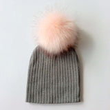 Winter Children Boy Girl Crochet Artificial Pompom Hat Knitted Toddler Kids Caps With Pompon Baby Beanie Hats Bonnet