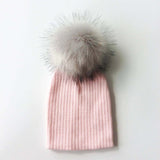 Winter Children Boy Girl Crochet Artificial Pompom Hat Knitted Toddler Kids Caps With Pompon Baby Beanie Hats Bonnet
