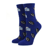 Women Socks Funny Cute Cartoon Fruits Banana Avocado Lemon Egg Cookie Donuts Food Happy colorful novelty skateboard Socks