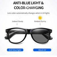 2020 Men Blue Light Blocking Glasses Women Outdoor TR Photochromic Sunglasses Anti Blue Ray Computer Glasses UV400