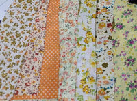 24*25cm/Pack 7pcs/Pack Printed Cotton Fabric Patchwork Floral Pattern Fabric Face Protection DIY Calico Sewing Supplies T7866
