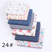 24*25cm/Pack 7pcs/Pack Printed Cotton Fabric Patchwork Floral Pattern Fabric Face Protection DIY Calico Sewing Supplies T7866