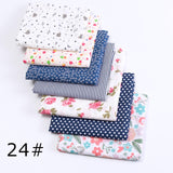 24*25cm/Pack 7pcs/Pack Printed Cotton Fabric Patchwork Floral Pattern Fabric Face Protection DIY Calico Sewing Supplies T7866