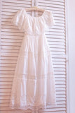 TIYIHAILEY Free Shipping High Quality Cotton Embroidery Dress Summer Long Mid Calf  White Dress Japan Style Slash Neck Dresses
