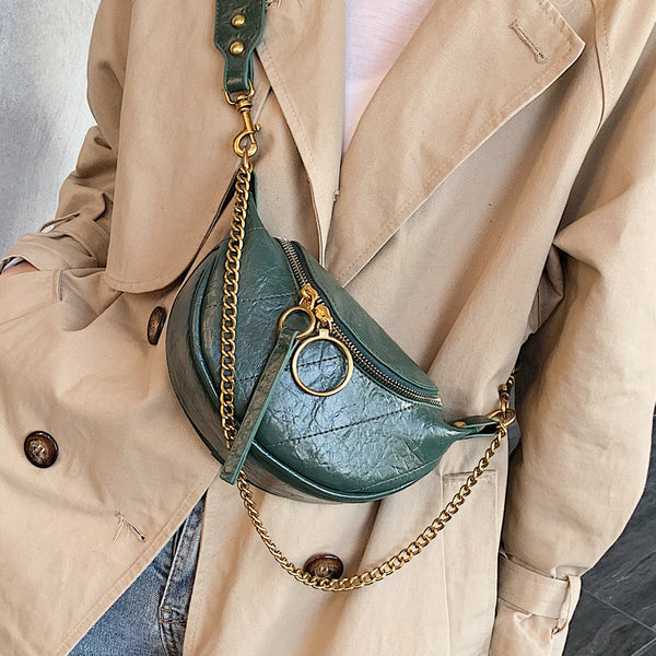 Fashion Quality PU Leather Crossbody Bags For Women 2021 Chain Small Shoulder Simple Bag Lady Travel Handbags And Purses