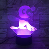Pokemon Action Figures 3D Led Gengar Mew Dragonite Visual Night Lights Creative Anime Figma Toys Set Ralts Pocket Monster Model