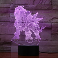 Pokemon Action Figures 3D Led Gengar Mew Dragonite Visual Night Lights Creative Anime Figma Toys Set Ralts Pocket Monster Model