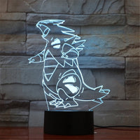 Pokemon Action Figures 3D Led Gengar Mew Dragonite Visual Night Lights Creative Anime Figma Toys Set Ralts Pocket Monster Model