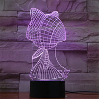 Pokemon Action Figures 3D Led Gengar Mew Dragonite Visual Night Lights Creative Anime Figma Toys Set Ralts Pocket Monster Model