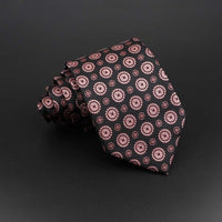Fashion Polyester Necktie For Men Business Meeting Formal Striped Dot Floral 8cm Jacquard Tie Daily Wear Cravat Suit Accessories