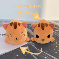 Kawaii Two-sided Cat gato Plush Toys Mood Cat Emotion Cat Gato Doll Double-Sided Flip Doll Peluches For Pulpos Kid Gift