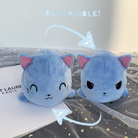 Kawaii Two-sided Cat gato Plush Toys Mood Cat Emotion Cat Gato Doll Double-Sided Flip Doll Peluches For Pulpos Kid Gift
