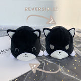Kawaii Two-sided Cat gato Plush Toys Mood Cat Emotion Cat Gato Doll Double-Sided Flip Doll Peluches For Pulpos Kid Gift
