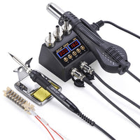 750W SMD Rework Soldering Station 2 in 1 hot air soldering iron LCD Digital display welding station for BGA PCB IC Repair 8898