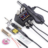 750W SMD Rework Soldering Station 2 in 1 hot air soldering iron LCD Digital display welding station for BGA PCB IC Repair 8898