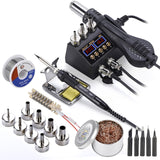 750W SMD Rework Soldering Station 2 in 1 hot air soldering iron LCD Digital display welding station for BGA PCB IC Repair 8898