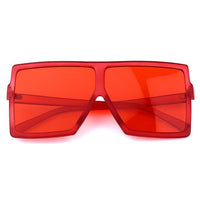 Leopard Big Flat Frame Vintage Sunglasses Women Luxury Brand Trendy Flat Top Sun Glasses Female Gradient Shades UV400 Protection