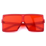 Leopard Big Flat Frame Vintage Sunglasses Women Luxury Brand Trendy Flat Top Sun Glasses Female Gradient Shades UV400 Protection