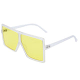 Leopard Big Flat Frame Vintage Sunglasses Women Luxury Brand Trendy Flat Top Sun Glasses Female Gradient Shades UV400 Protection