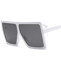 Leopard Big Flat Frame Vintage Sunglasses Women Luxury Brand Trendy Flat Top Sun Glasses Female Gradient Shades UV400 Protection