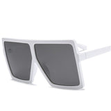 Leopard Big Flat Frame Vintage Sunglasses Women Luxury Brand Trendy Flat Top Sun Glasses Female Gradient Shades UV400 Protection
