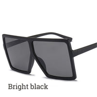 Leopard Big Flat Frame Vintage Sunglasses Women Luxury Brand Trendy Flat Top Sun Glasses Female Gradient Shades UV400 Protection