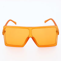 Leopard Big Flat Frame Vintage Sunglasses Women Luxury Brand Trendy Flat Top Sun Glasses Female Gradient Shades UV400 Protection