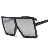 Leopard Big Flat Frame Vintage Sunglasses Women Luxury Brand Trendy Flat Top Sun Glasses Female Gradient Shades UV400 Protection