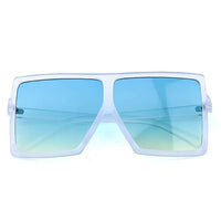 Leopard Big Flat Frame Vintage Sunglasses Women Luxury Brand Trendy Flat Top Sun Glasses Female Gradient Shades UV400 Protection