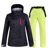 Winter Women Ski Suit Thermal Ski Jacket Pants Set Windproof Waterproof Snowboarding Jacket Female Skiing Suits Snow Coat