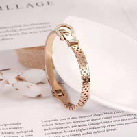 OUFEI Stainless Steel Bracelet For Woman Rose Gold Cuff Bracelet 2020 Fashion Jewelry Accessories Simplicity Belt Bracelet