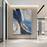 Modern Wall Art Pictures 100% handpainted Gold Foil Canvas Oil Painting Wall Pictures For Living Room Decor Abstract Art Cuadros