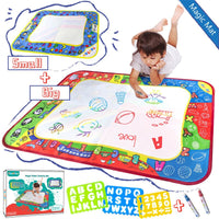 TEYTOY ABC Magic Mats - 2pcs Educational Learning Toys for Toddler - Animals Painting Doodle Mats