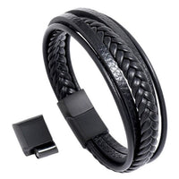 Vintage Handmade Feather Multilayer Leather Bracelet Sets Men Fashion Braiding Coffee Rope Wrap Bracelets &amp; Bangles Male Gift