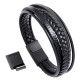 Vintage Handmade Feather Multilayer Leather Bracelet Sets Men Fashion Braiding Coffee Rope Wrap Bracelets &amp; Bangles Male Gift