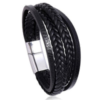 Vintage Handmade Feather Multilayer Leather Bracelet Sets Men Fashion Braiding Coffee Rope Wrap Bracelets &amp; Bangles Male Gift