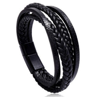 Vintage Handmade Feather Multilayer Leather Bracelet Sets Men Fashion Braiding Coffee Rope Wrap Bracelets &amp; Bangles Male Gift